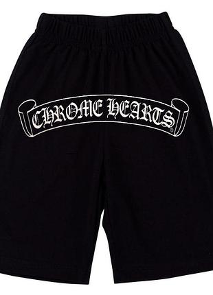 Шорты chrome hearts чёрного цвета с принтом повседневные трикотажные шорты из хлопка турецкие шорты для парня