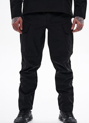 Брюки зимние soft shell утеплитель микрофлис до -20°c карманов 9 цвет черные