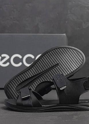 Шкіряні сандалі ecco чорні