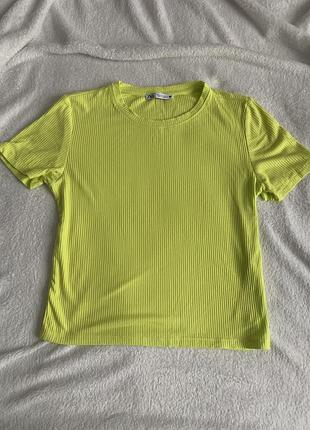 Жіноча футболка в рубчик zara s/m