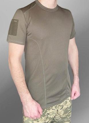 Тактическая потоотводящая футболка carpe diem coolpass tactical для военных цвет хаки