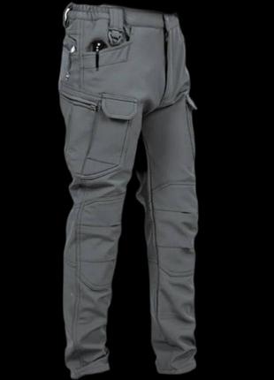 Тактические брюки softshell на флисе олива