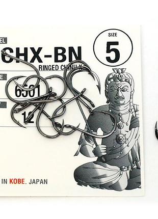 Крючки fudo ringed chinu x black 5 (12 шт.) (fhbn65015)