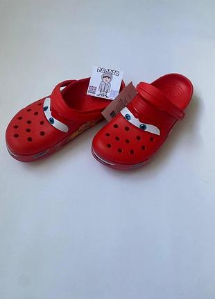 Кроксы crocs lightning mcqueen взрослые красные светодиодные оригинал