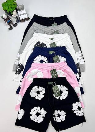 Шорти denim tears, сірі,чорні рожеві, сині денім тіарс