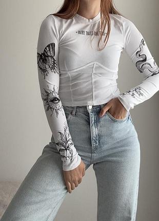 Кофтинка кроп топ bershka (s-m)