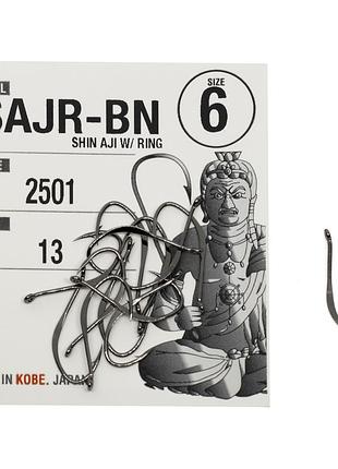 Гачки fudo shin aji w/ring black 6 (13 шт.) (fhbn25016)