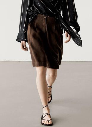 Коричневі шорти бермуди massimo dutti