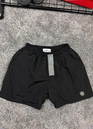 Шорты stone island нейлоновые черные