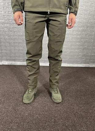 Штани олива тактичні softshell 46