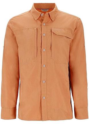 Рубашка simms guide shirt orange maple l (14440-1255-40)