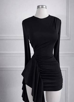 Женское романтичное облегающее платье из микродайвинга