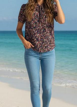 Блузка в цветочек new look petite р.xl/12/40.