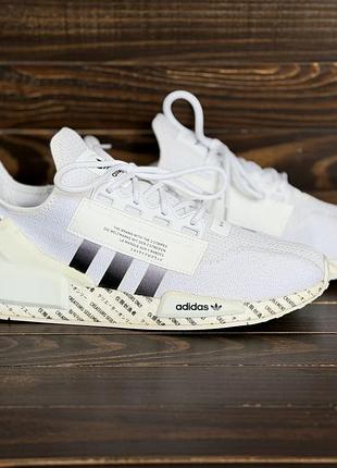 Adidas nmd_r1 v2'script white оригинальные кроссовки