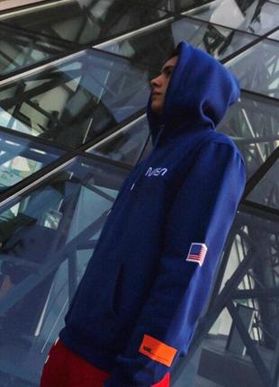 Худи heron preston x nasa blue флис