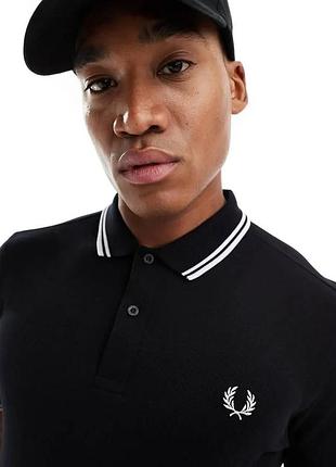 Поло чоловіче fred perry чорного кольору розмір с,м,л поло фред пери