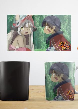 Термокружка чашка хамелеон аніме «made in abyss» зроблений у безодні чашка abc