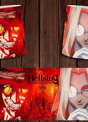 Чашка белая керамическая "хеллсинг" hellsing abc