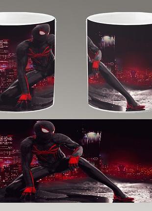 Чашка белая керамическая "человек-паук: через вселенные" spider-man abc