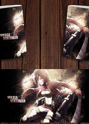 Чашка белая керамическая "атака титанов" shingeki no kyojin abc