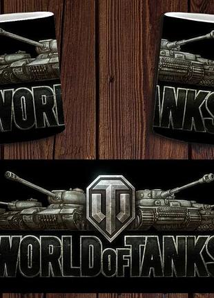 Чашка белая керамическая с принтом "world of tanks" світ танків abc