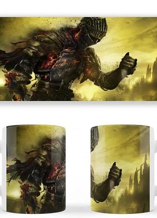 Чашка белая керамическая dark souls iii abc
