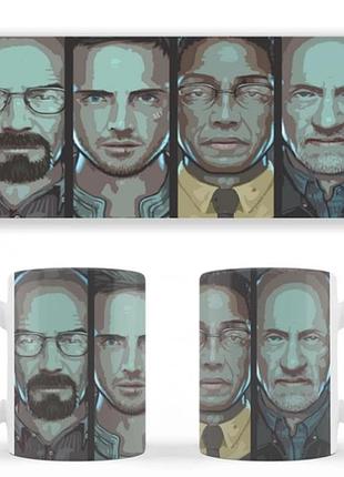 Чашка белая керамическая breaking bad во все тяжкие abc