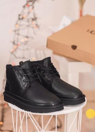 Ugg neumel "leather black" ph угги наложенный платёж купить8 фото