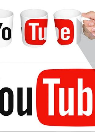 Чашка белая youtube abc