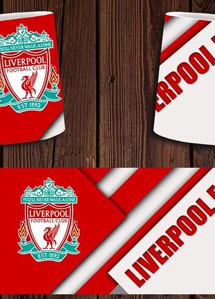 Чашка біла керамічна "фк ліверпуль" liverpool abc
