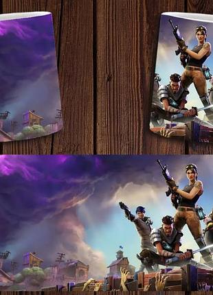 Чашка белая керамическая "fortnite" фортнайт abc