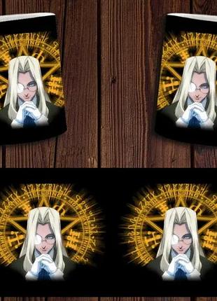 Чашка белая керамическая "хеллсинг" hellsing abc
