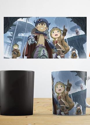Термокружка чашка хамелеон аніме «made in abyss» зроблений у безодні чашка abc