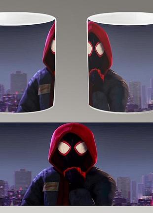 Чашка белая керамическая "человек-паук: через вселенные" spider-man abc