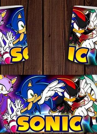 Чашка біла керамічна "sonic" соник abc