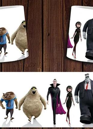 Чашка белая керамическая "монстры на каникулах" hotel transylvania abc