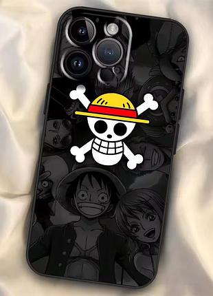 Чехол-накладка в стилі ван піс на apple iphone 15 pro one piece з сімволом луффі abc