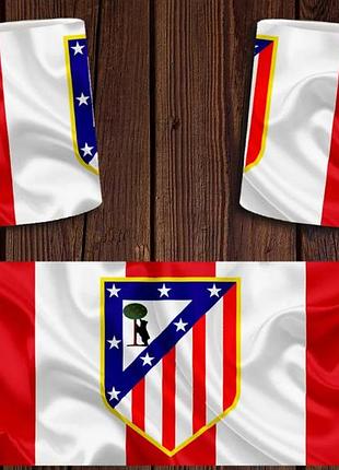 Чашка біла керамічна "фк атлетико мадрид" atletico madrid abc