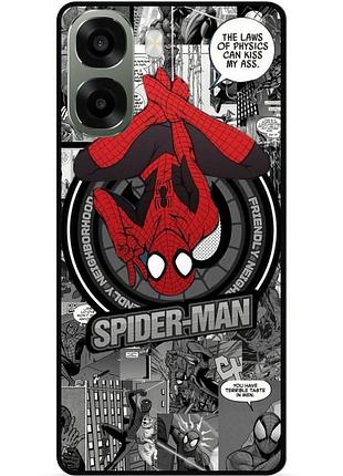 Силіконовий чохол бампер для oppo a6x з картинкою людина-павук spider man