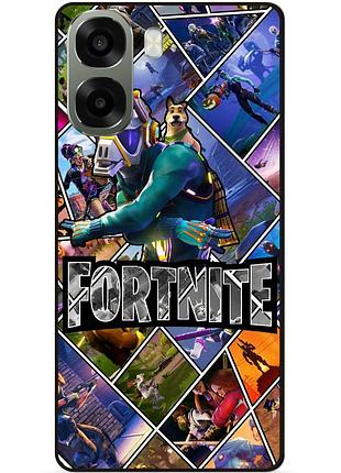 Силіконовий чохол бампер для oppo a6x з картинкою фортнайт fortnite