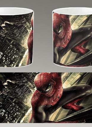 Чашка белая керамическая "человек-паук: через вселенные" spider-man abc