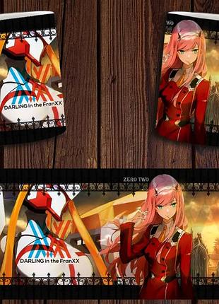 Чашка белая керамическая "любимый во франксе" darling in the franxx abc