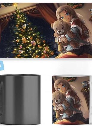 Чашка хамелеон christmas series anime abc
