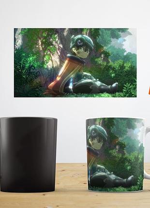 Термокружка чашка хамелеон аніме «made in abyss» зроблений у безодні чашка abc