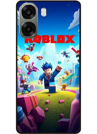 Силіконовий чохол бампер для oppo a6x з малюнком roblox гра в кальмара роблокс