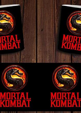 Чашка біла керамічна з принтом "mortal kombat" мортал комбат abc
