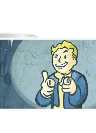 Чашка белая керамическая fallout (фоллаут) abc