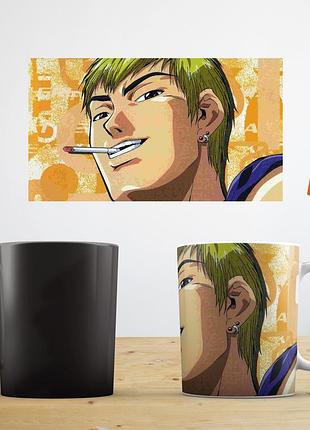 Термокружка аніме «great teacher onizuka» крутий учитель онідзука чашка хамелеон gto abc