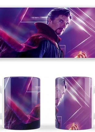 Чашка белая керамическая marvel doctor strange (доктор стрэндж) abc