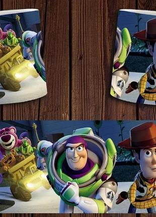 Чашка біла керамічна "історія іграшок" toy story abc